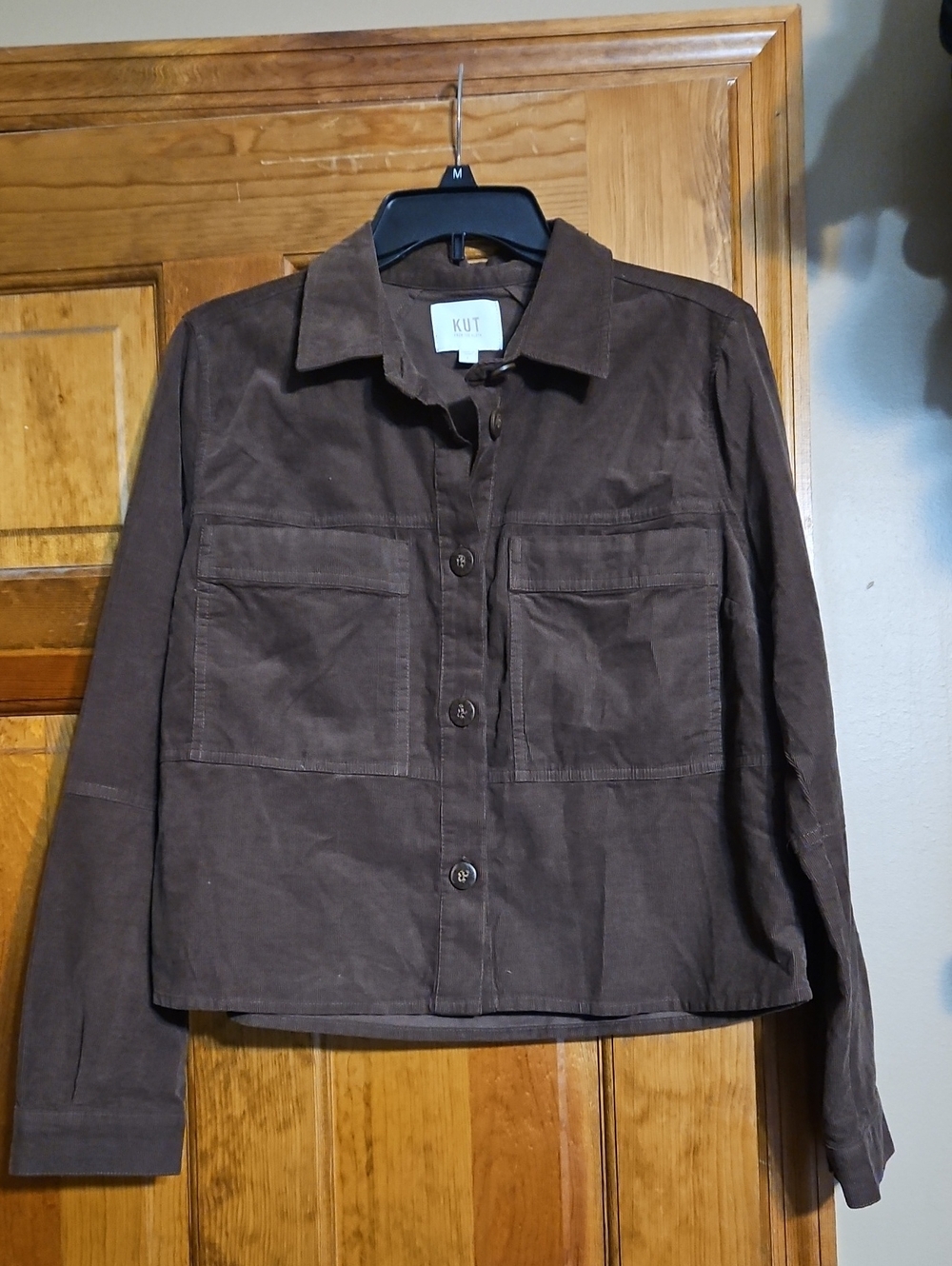 Kut From The Kloth Zinnia Corduroy Brown Button-Front Jacket - Picture 3 of 8